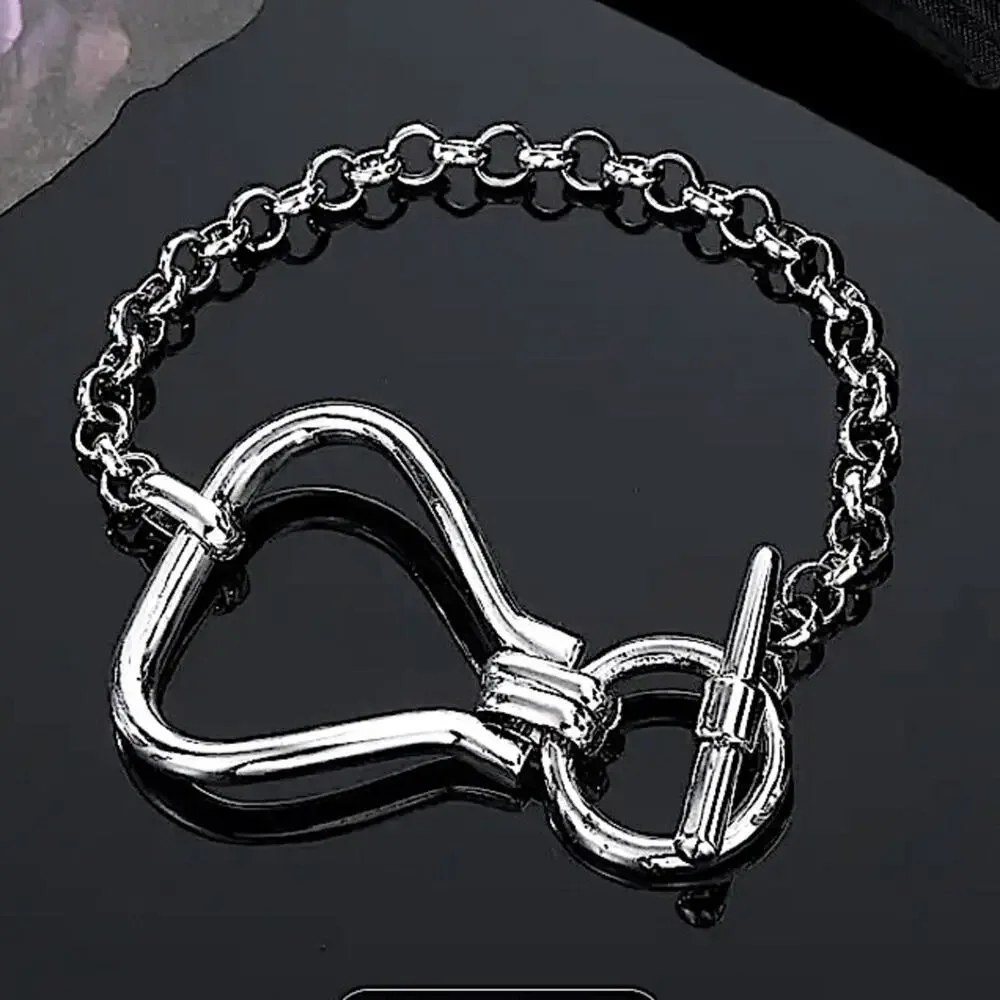 Stainless Steel Wrap Chain Link Bracelet Statement Bracelet Handmade Unique